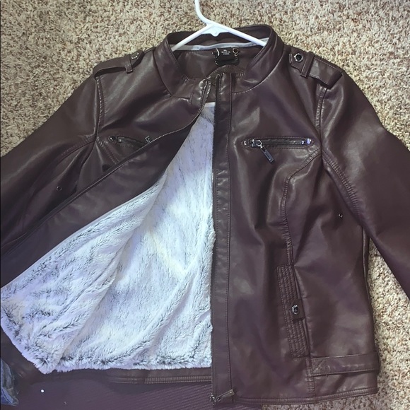 Purple leather jacket - Picture 2 of 3